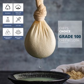 Sufaniq Cheese Cloths, Grade 100 (27 Sq Feet) 100% Pure Cotton Reusable Cheesecloth, Unbleached Ultra Fine Fabric, Cheesecloth for Straining, Premium Butter Muslin Cloth for Straining - 3 Sq Yard