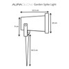 Auraglow Deep Recessed Garden Spike Light GU10 Holder IP65 Outdoor