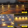 ROSHWEY Solar Deck Lights, 6 Pack 30 LED Stainless Steel