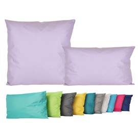 JACK Set of 2 Outdoor Lounge Cushions 45 x 45 cm + 30 x 50 cm Decorative Cushions Including Filling, Waterproof Seat Cushion, Garden Lotus Effect, Colour: Lilac