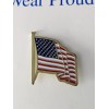 Made in the USA AMERICAN FLAG PIN GOLD RED WHITE
