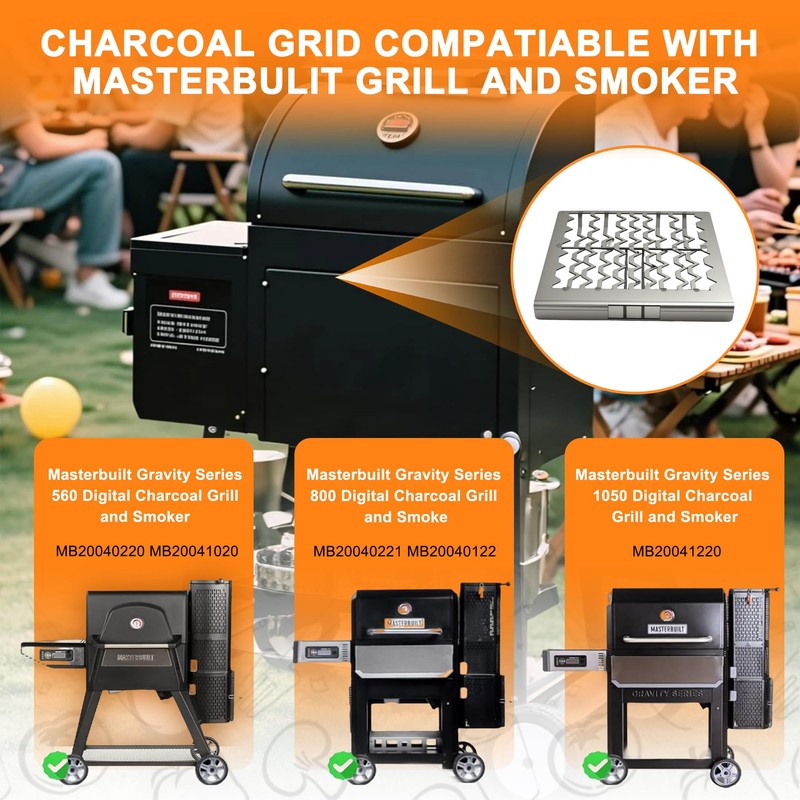 Desecne Charcoal Grate Compatible with Masterbuilt Gravity Series 560 800
