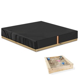 VANSHEIM Cover Sandpit 200 x 200 x 20 cm Weatherproof Sandpit Cover Tarpaulin Protective Cover for Sandpit Sankbox Cover Sandpit Covers Garden Pool Cover UV Resistant 420D Oxford Fabric