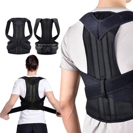 TTPSRY Back Straightener Back Support Belt Adjustable Straight Posture Trainer Create an Upright and Confident, Suitable for Men and Women (Black-XL)