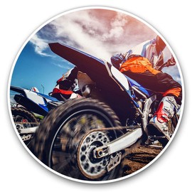 2 x 30cmVinyl Stickers - Motocross Bike Vehicle Racing Decals for Car Van Luggage Scrap Book Fridge #8305