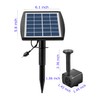 Lewisia 2W Solar Bird Bath Pump with USB Charging for