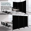 Room Divider Folding Privacy Screens with Wheels, 6FT Tall Divider