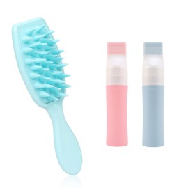 LNSYSNS Oil Applicator Hair, 2 Pieces 80 ml Hair Oil Applicator & 1 Piece Massage Brush Hair, Hair Oil Applicator - Reliable Hair Styling Tool for Hair Dye Colouring