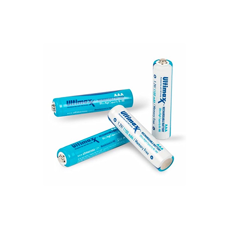Ultimaxx 4 AAA NIMH Rechargeable Batteries 1100 MAh Ultra High