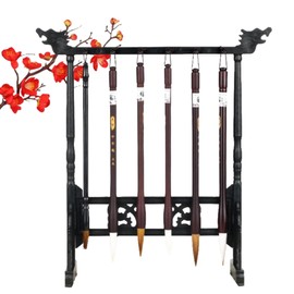 Asdays Brush Stand, Calligraphy, Hanging, Calligraphy, Figurine, Crafts, Accessories, Calligraphy Tools, Display, Plastic, Holds 12