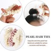 Esitrormi Pearl Hair Scrunchies hair ties for thick hair ponytail