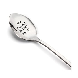 My Peanut Butter Spoon Gifts for Peanut Butter Lover Women Men Birthday Christmas Gift for Son Sister Peanut Butter Spoons Gifts for Husband Mom Funny Engraved Spoon Gifts