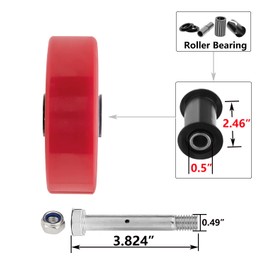 8"X 2" Heavy Duty Casters - Industrial Casters Polyurethane Caster with Strong Load-Bearing Capacity 6000 LB, Heavy Duty casters Set of 4, Widely Used in Furniture, WorkBrench, Tool Box (4 Brake)