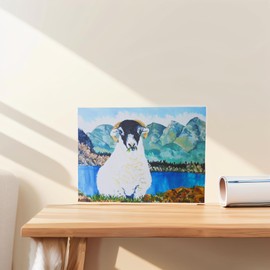 MuTouJiaZ Vintage Art Wall Decor, Canvas Wall Art for Living Room, Bright Art Decor for Home (goat)