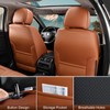 TIEHESYT Leather Car Seat Covers Full Set with Lumbar Support,