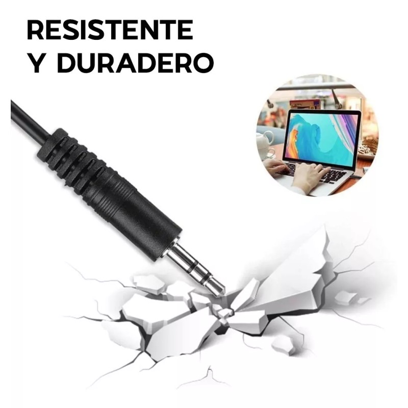 Maíz 3pz Cable Auxiliar Conector Jack 3.5mm Estereo Audio Sonido