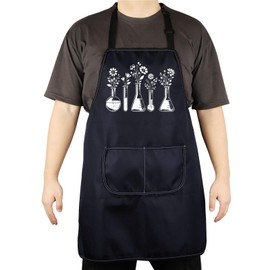Lab Technician Gifts Lab Tech Apron Lab Apron Chemistry Gifts Botanical Beaker Apron for Lab Tech Assistant Gifts (BEAKER Botanical CA)
