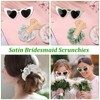 Satin Bridesmaid Scrunchies Bachelorette Hair Ties Set of 8 sunglasses