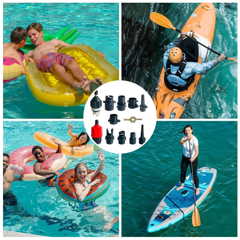 Inflatable Sup Pump Adaptor Set, Compressor Air Valve Adapter Air