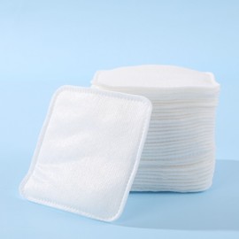 Enlarged Thick Square Cotton Pads for Skin Pack & Makeup Removal, Wet Compressed Disposable 10 Pieces 15ea
