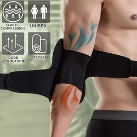 Body Plus Elbow Support Brace for Men and Women, Breathable Elbow Support for Men, Tennis Elbow Support Spring Stabilizer, for Joint, Arthritis, Tendonitis, Sports Injury Recovery