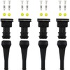 4 juegos de conectores de inyector de combustible EV1 impermeables