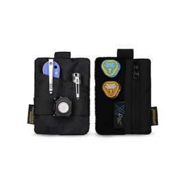 VIPERADE VE15 X-Pac Mini EDC Pouch, Small EDC Organiser Bag with 3 Pockets, Mini EDC Tool Bag with Velcro Area, Mini EDC Bag, Small Multitool Organiser Backpack, Black