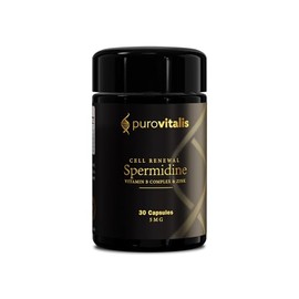 PUROVITALIS Liposomal Spermidine 5mg, Zinc, Vitamin D3 & B12, 30 Capsules