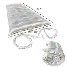 Danfuton Floor Rolling Futon Mattress, Sleep Cotton Shikifuton Mats 3x30x80 Satin White