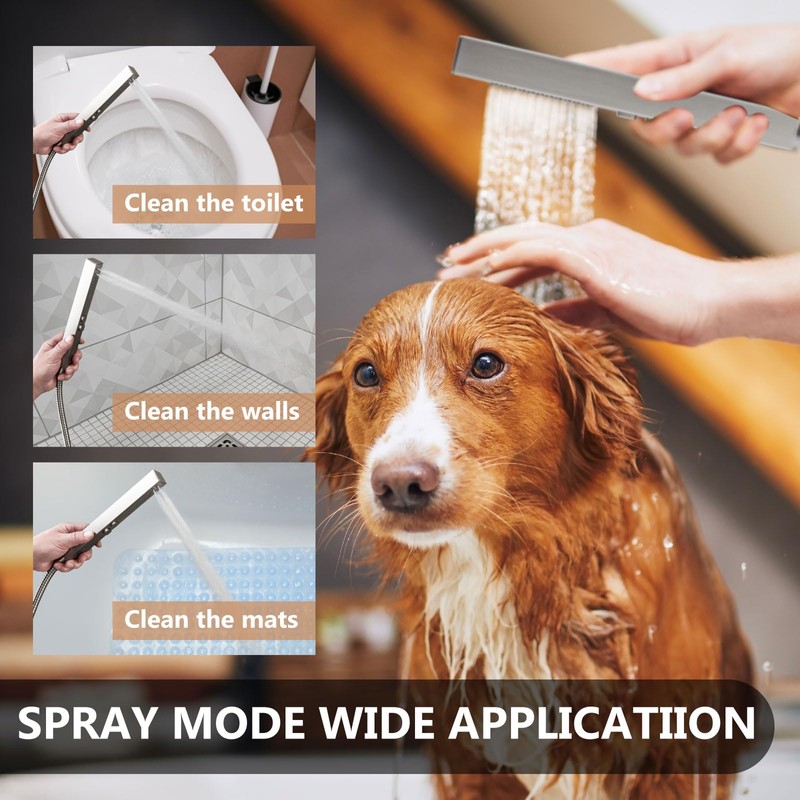 GBBNE Shower Faucet Set Rainfall Shower System with Square Showerhead