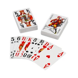 Unbekannt Unbekannt Rommé-Spielkartendeck für Senioren, Großdruck, 2 x 55 Karten