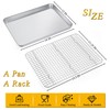 16 Inch Baking Sheet and Rack Set, P&P CHEF Stainless