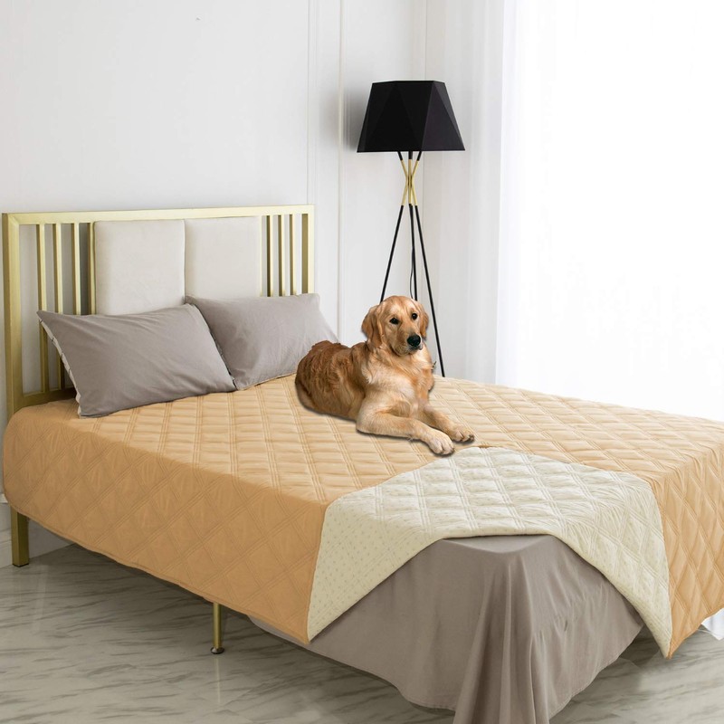 Ameritex - Funda impermeable para cama de perro con respaldo