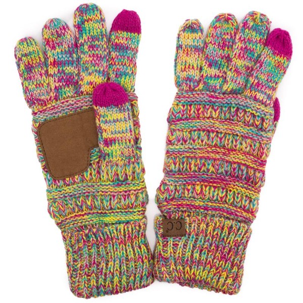 Auline Collection C.C Unisex Cable Knit Winter Warm Anti-Slip Touchscreen