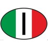 I Italy Country Code Oval with Italian Flag Bumper Sticker