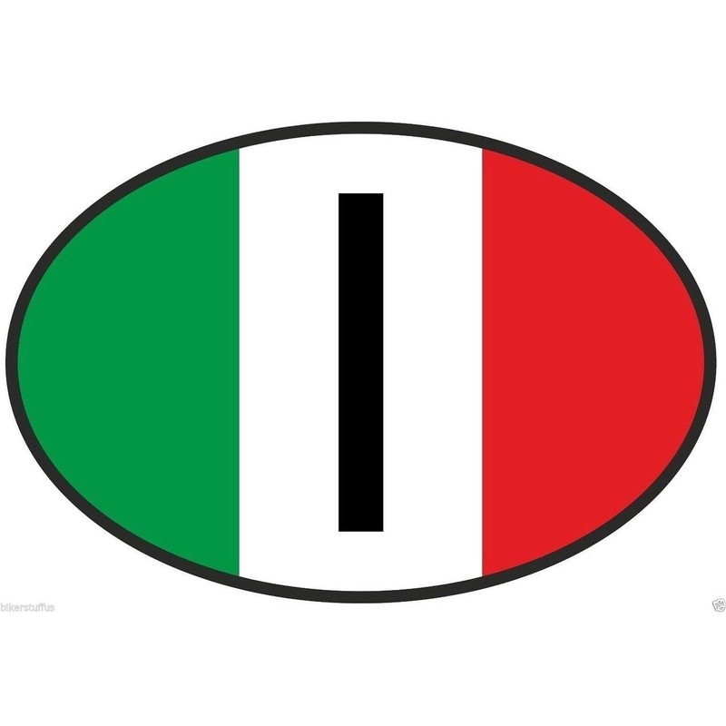 I Italy Country Code Oval with Italian Flag Bumper Sticker