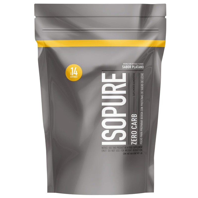 ISOPURE, Zero Carb, Protena Whey, Sabor Banana con Crema, 454