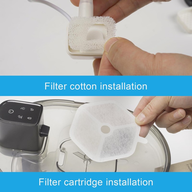 9 Filters + 9 Sponges Cat Water Fountain Filters Replacement