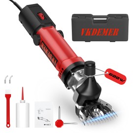 Vkdemer Electric Sheep Shears,600W Upgraded Professional Sheep Clippers,6 Speed Heavy Duty Shearing Clipper,13-Teeth Animal Grooming Clippers for Sheep Alpacas Goats and Thick Coat Animals