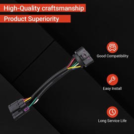 Powkos Projector Headlight Conversion Harness Compatible with Dodge Ram Truck 2009 2010 2011 2012 2013 2014 2015 2016 2017 2018 Quad Housing to Projector Adapter 2PCS
