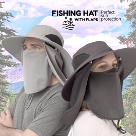 GearTOP Fishing Hat Outdoor Sun Protection Hats for Men & Women, Boonie Hat (7-7 1/2, Light Grey)