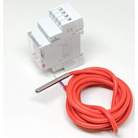 Plikc TRM Modular Digital Temperature Controller with Probe Range from -20 to +130 °C - Power Supply 24 - 240 VAC/DC