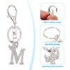 [PATIKIL] Initial Letter Keychain 2pcs Letter M Crown Desert Charm