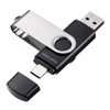 Sanwa Direct 600-3USCA128G USB Flash Drive USB-A USB-C Dual Compatible,