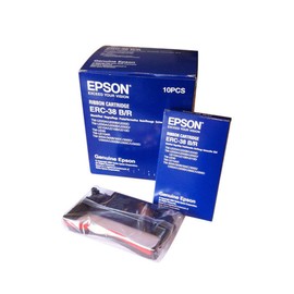Epson ERC38BR Cash Register Ribbon Black/Red EPS ERC38BR - 10 Ribbons