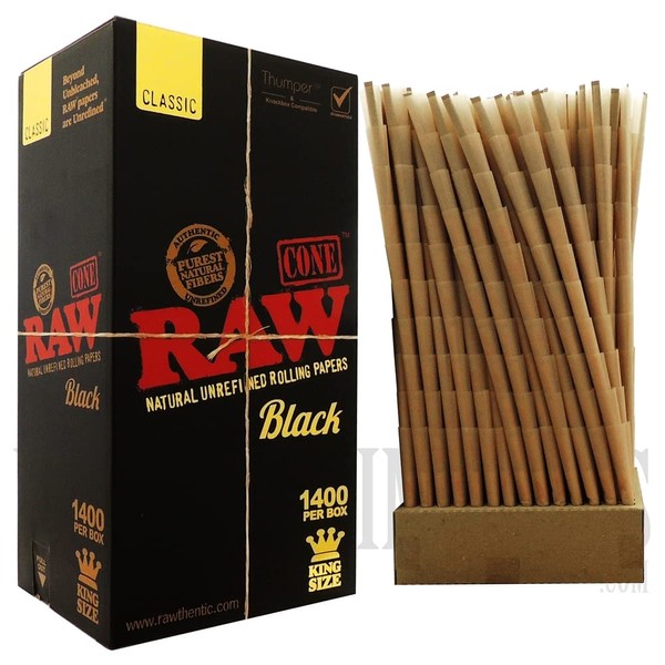 RAW Black Classic 1400ct Bulk Prerolled Cones