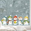 Reusable Window Clings Winter 5 Snowmen and Snowflakes Window Stickers