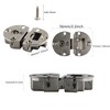AUXBC Turning Axis Adjustable 90 Degree Page Concealed Hinge, Zinc