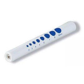 SS PROFESSIONAL MEDICAL PEN LIGHT W/ PUPIL GAUGE, New, EMT, EMS Penlight