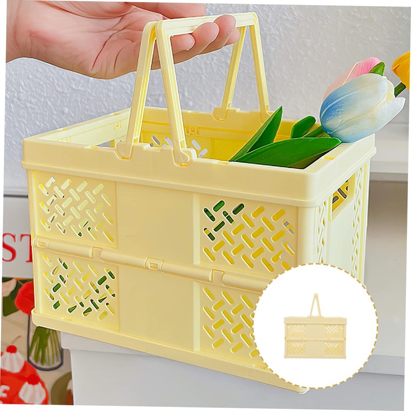 COLLBATH Collapsible Storage Bin for Home Organization Multifunctional Snack Basket